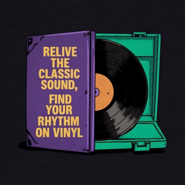 Disco de vinilo vintage, 'Revive el sonido clásico, encuentra tu ritmo en vinilo' by Retro-Vintage0